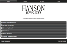 Tablet Screenshot of hansonjeweler.com